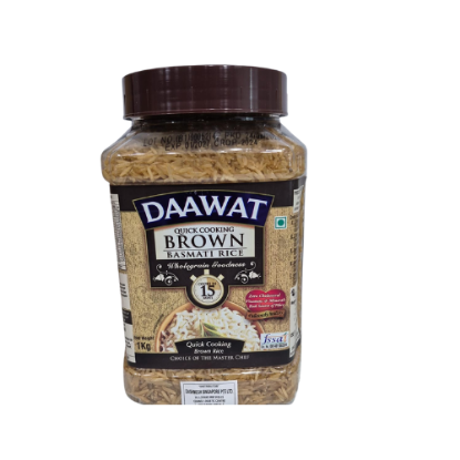 Picture of DAAWAT Quick Cooking Brown Basmati Rice JAR