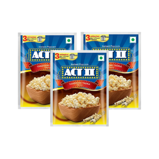 Picture of ACT II Tandoori Tadka  Popcorn (Pack of 3) OFFER