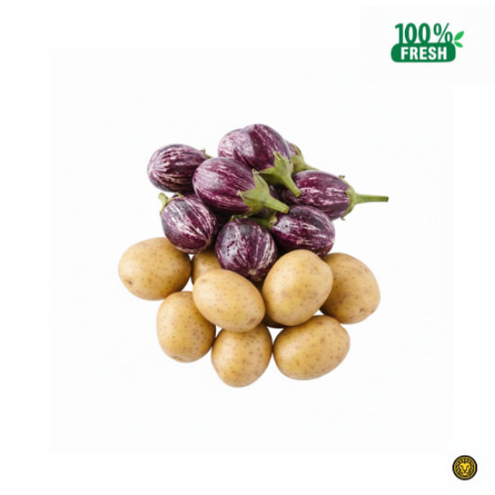 Picture of Fresh Brinjal India & Fresh Potato (COMBO)