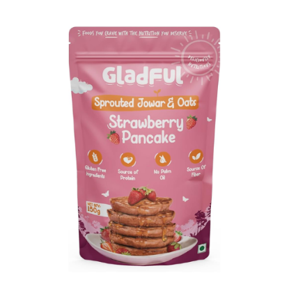 Picture of Gladful Sprouted Jowar & Oats Strawberry Pancake