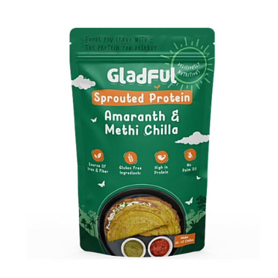 Picture of Gladful Sprouted Protein Amaranath & Methi Chilla