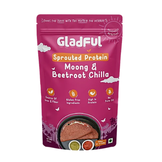 Picture of Gladful Beetroot Moong Dal Chilla