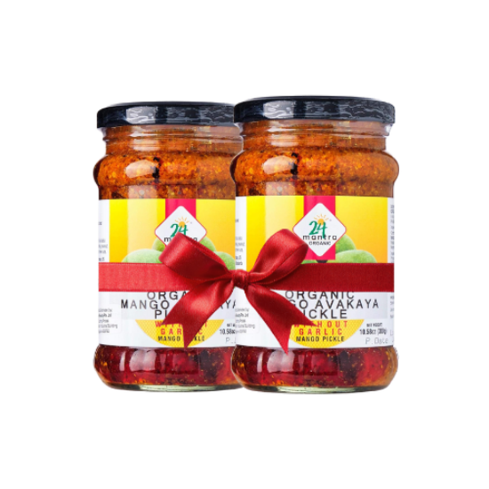 Picture of 24 Mantra Organic Mango Pickle (Without Garlic)(Combo Offer)