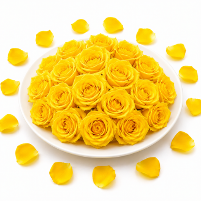 Picture of Fresh Yellow Rose Pooja Flower