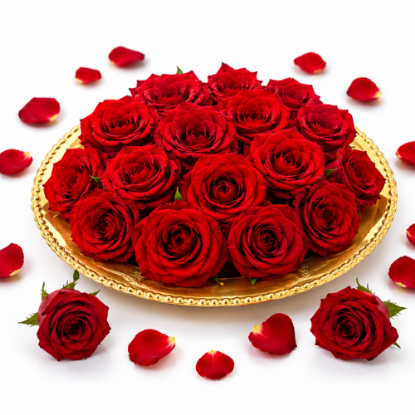 Picture of Fresh Red Rose Pooja Flower